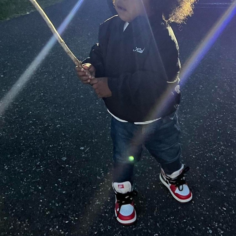 Kith Kids Black and White Quarter zip